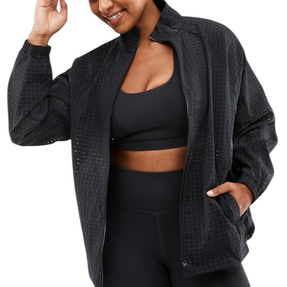 Fabletics Cleo Lightweight Workout Jacket Black S… - image 2
